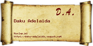 Daku Adelaida névjegykártya